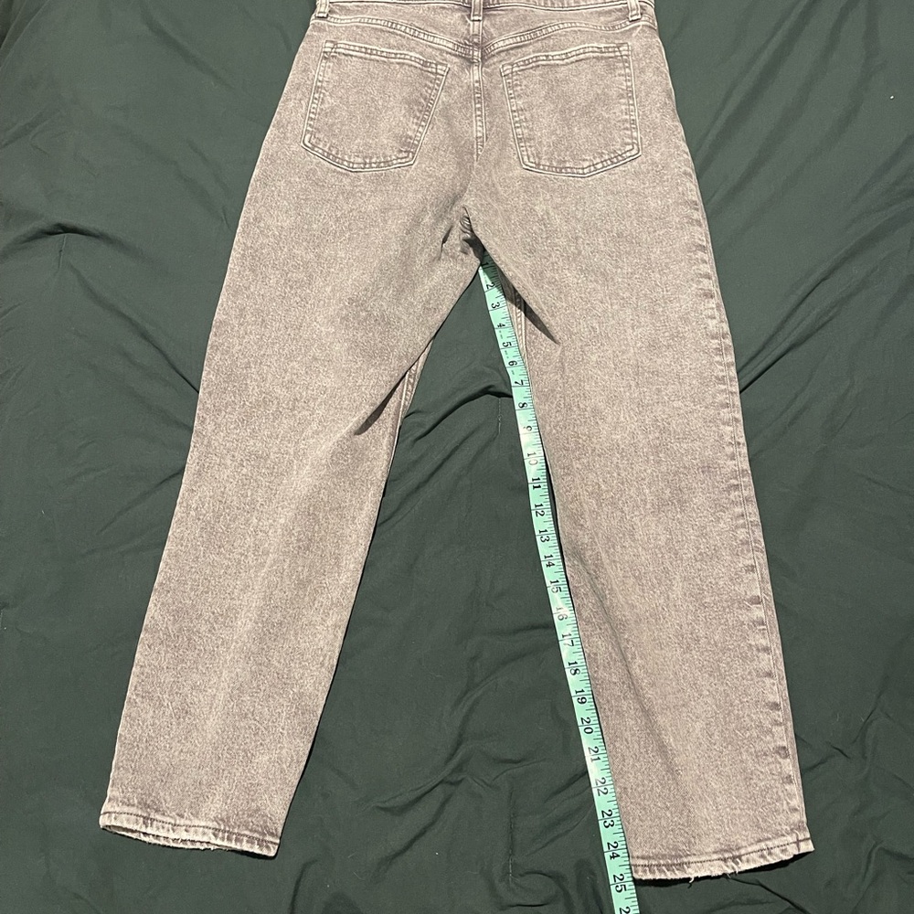 Abercrombie & Fitch Women's Black and Gray Straight Leg Jeans - Picture 4 of 6